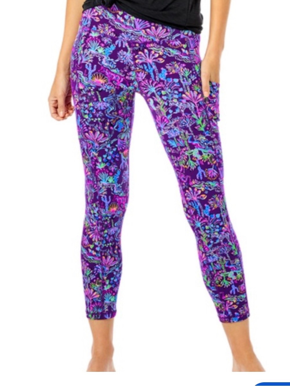Lilly Pulitzer Purple Berry Colony Luxletic Legging sz XL